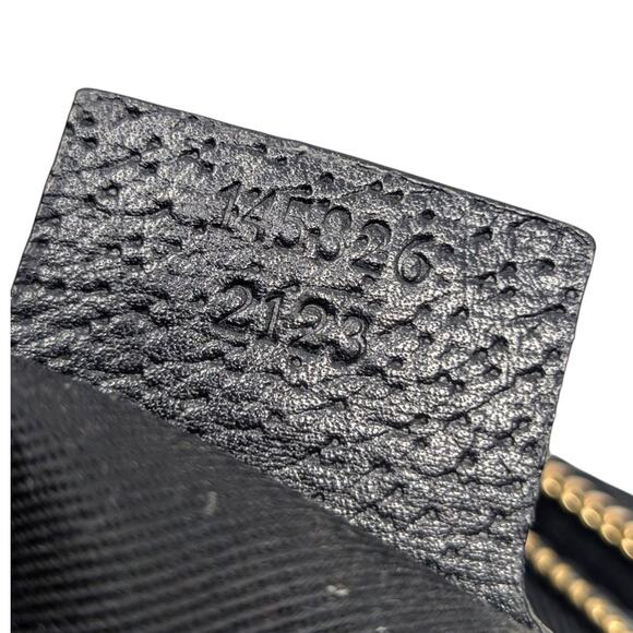 Gucci Creole Hobo Bag Black GG Monogram Canvas Leather Trim Gold Shoulder Tote - Picture 5 of 12